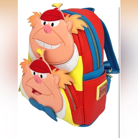 Loungefly Alice in Wonderland Tweedle Dee and Tweedle Dum Mini Backpack - Picture 4 of 5